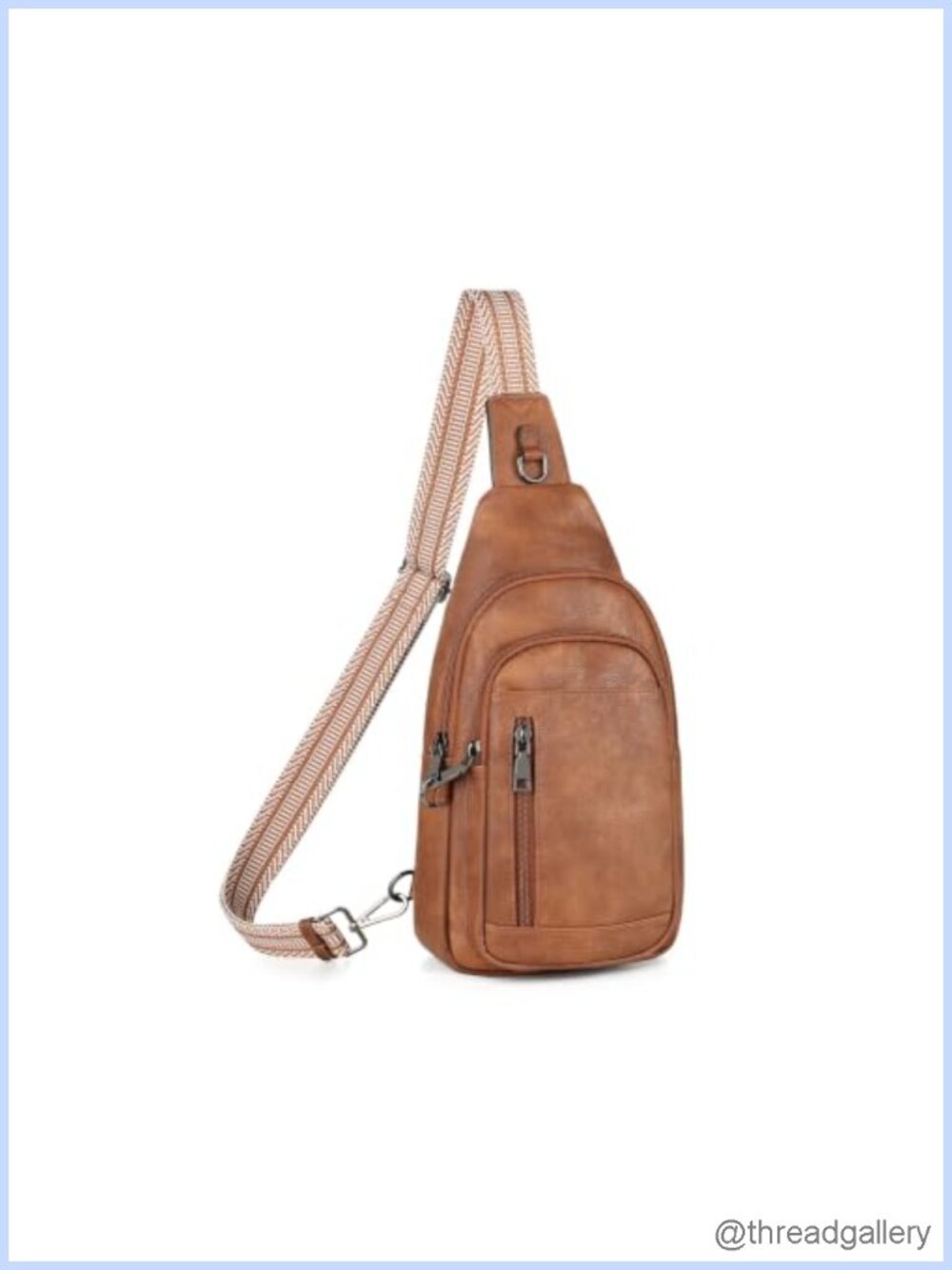 Anti-Theft RFID Crossbody Sling Bag Waterproof PU Travel Purse